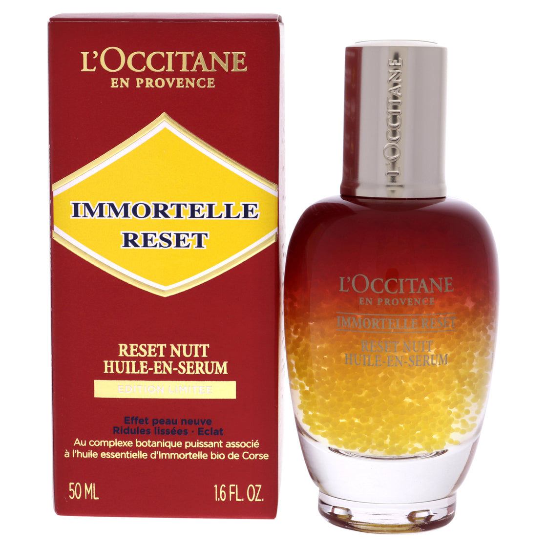 Immortelle Reset Overnight Oil-In Serum by LOccitane for Women - 1.6 oz Serum