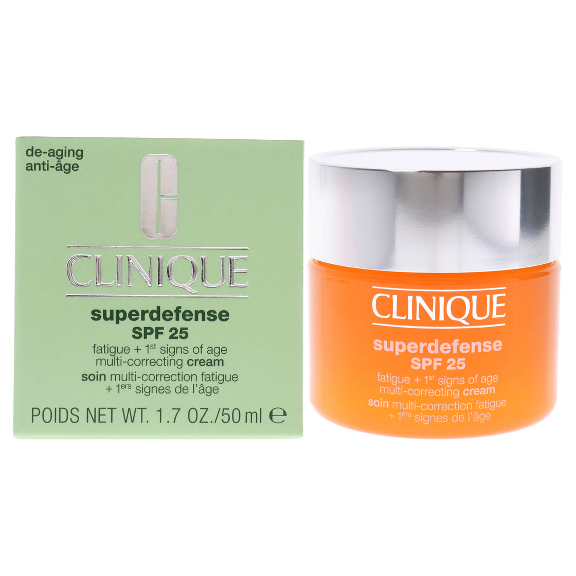 Superdefense Multi-Correcting Cream SPF 25 by Clinique for Unisex - 1.7 oz Cream