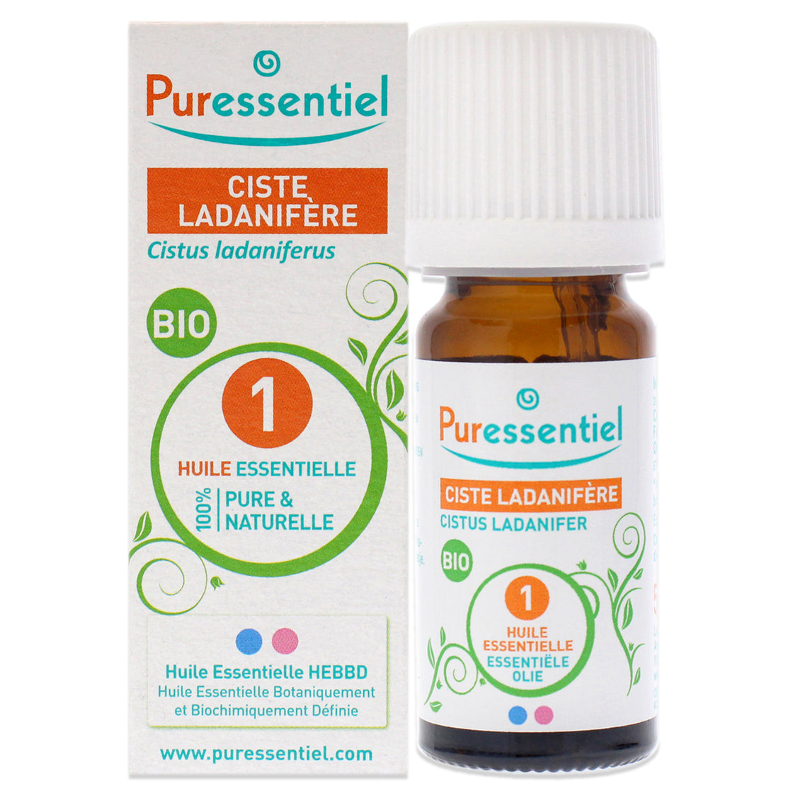 Organic Essential Oil - Cistus Ladanifer by Puressentiel for Unisex - 0.17 oz Oil