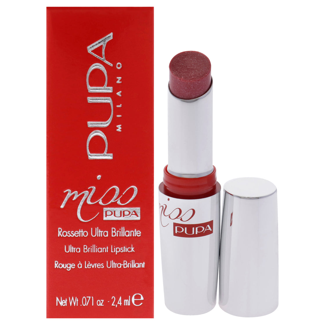 Miss Pupa Ultra Brilliant Lipstick - 200 Pink Sorbet by Pupa Milano for Women - 0.071 oz Lipstick