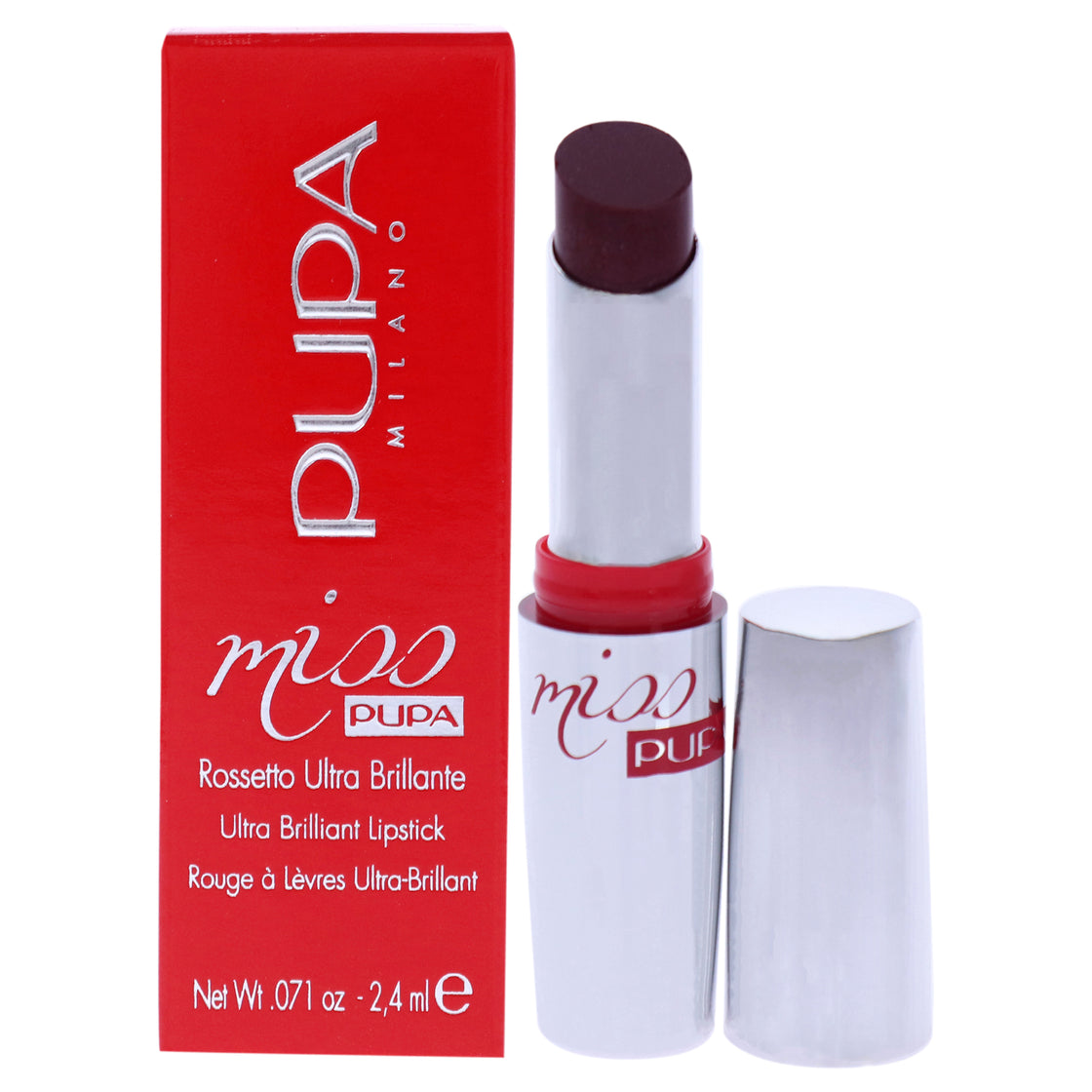 Miss Pupa Ultra Brilliant Lipstick - 204 Jezebel by Pupa Milano for Women - 0.071 oz Lipstick