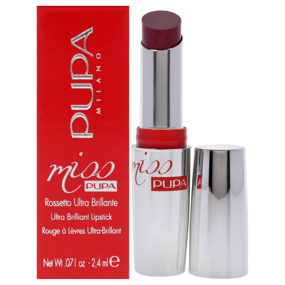 Miss Pupa Ultra Brilliant Lipstick - 206 Infinitive Mauve by Pupa Milano for Women - 0.071 oz Lipstick