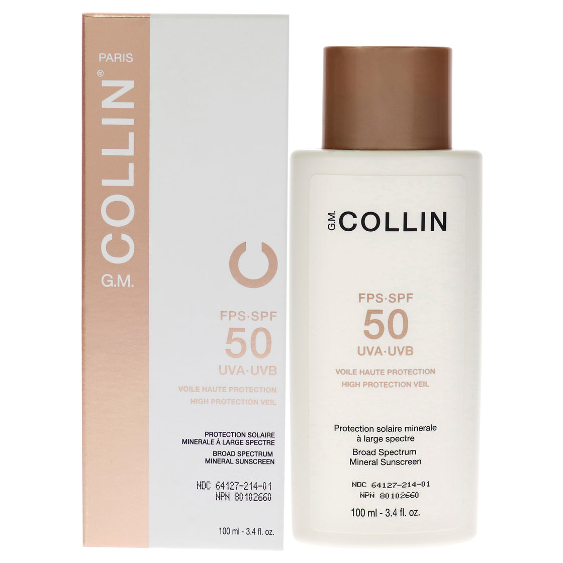 High Protection Veil SPF 50 by G.M. Collin for Unisex - 3.4 oz Sunscreen