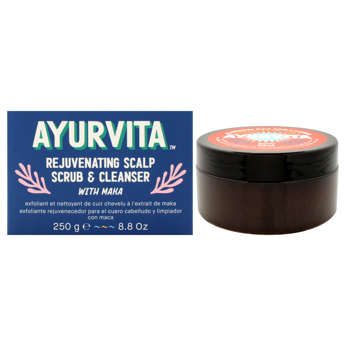 Rejuvenating Scalp Scrub and Cleanser with Maka by AyurVita for Unisex - 8.8 oz Cleanser