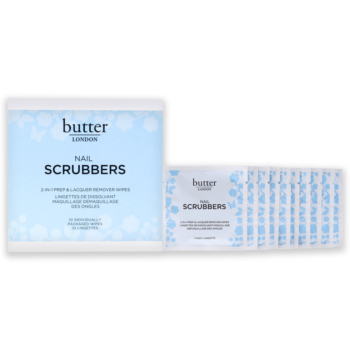 Nail Scrubbers by Butter London for Women - 10 Pc Wipes