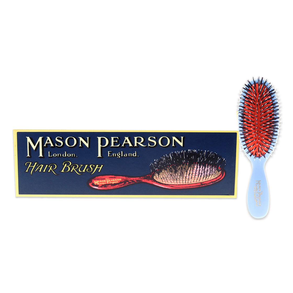 Pocket Bristle and Nylon Brush - BN4 Blue by Mason Pearson for Unisex - 1 Pc Hair Brush