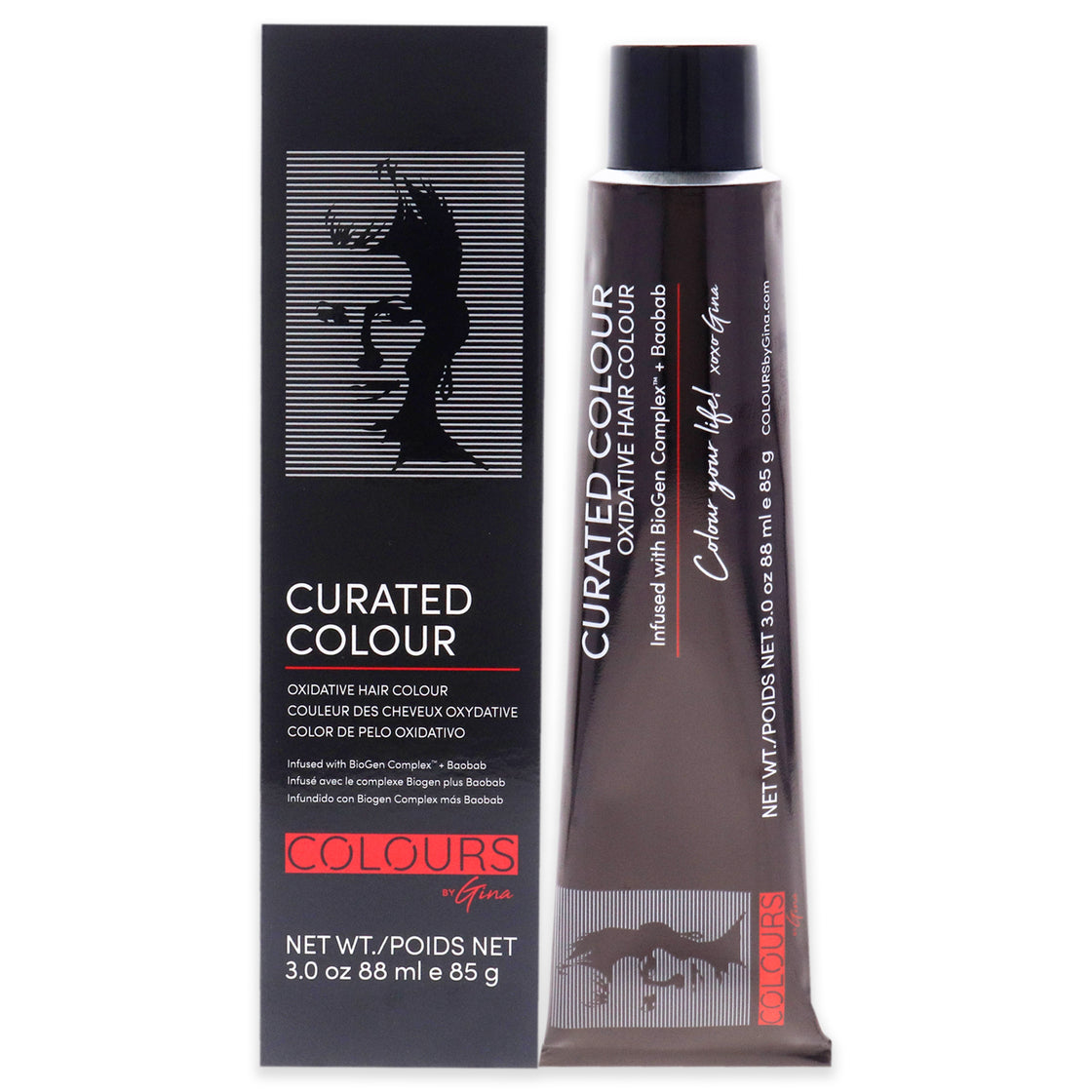 Curated Colour - 4.35-4GM Golden Mahogany Brown by Colours By Gina for Unisex - 3 oz Hair Color