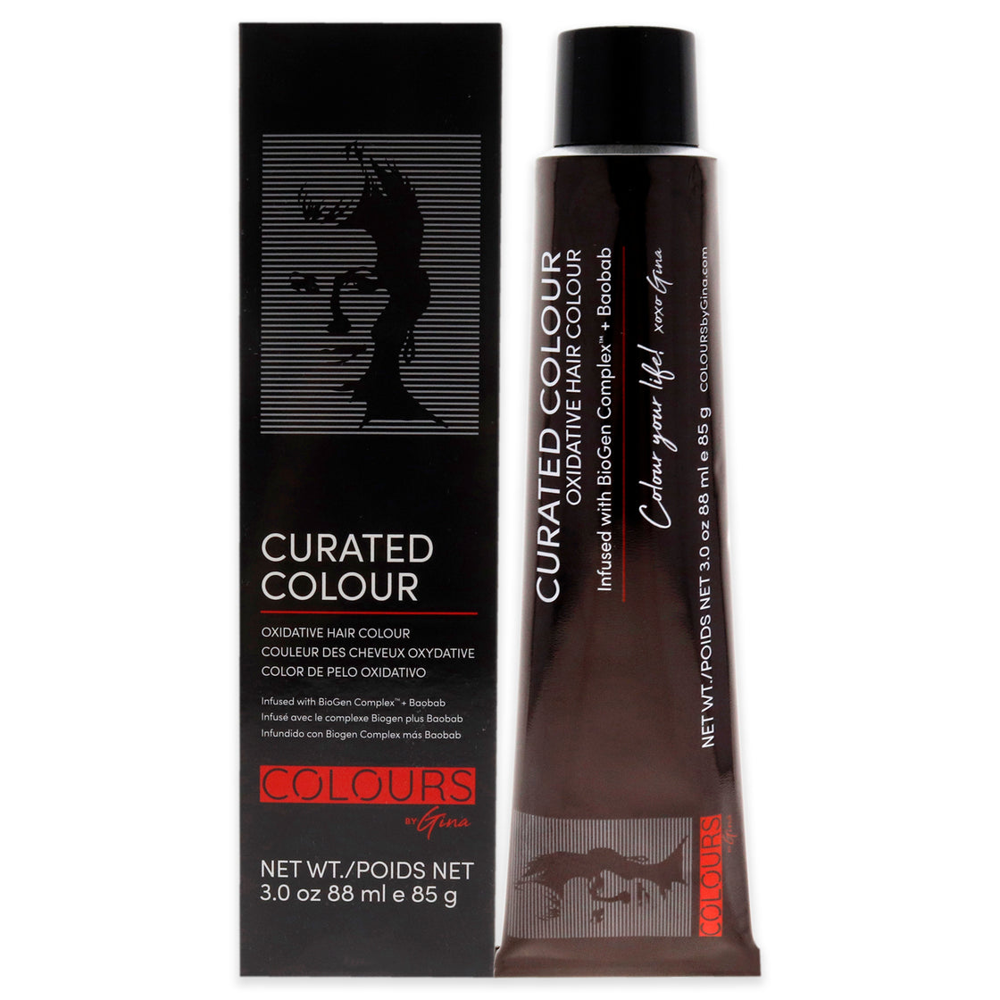 Curated Colour - 5.22-5VV Intense Light Violet Brown by Colours By Gina for Unisex - 3 oz Hair Color