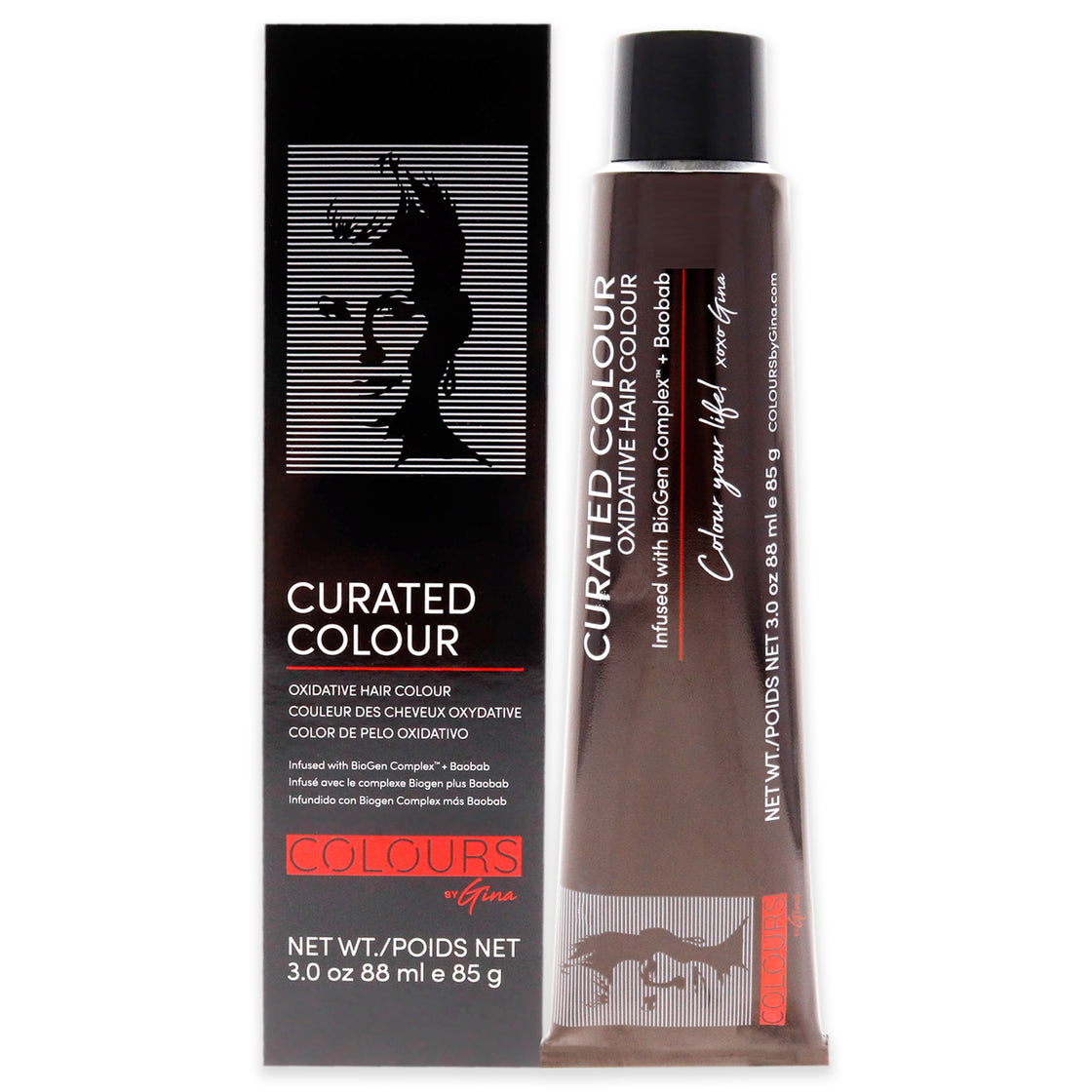 Curated Colour - 5.35-5GM Light Golden Mahogany by Colours By Gina for Unisex - 3 oz Hair Color