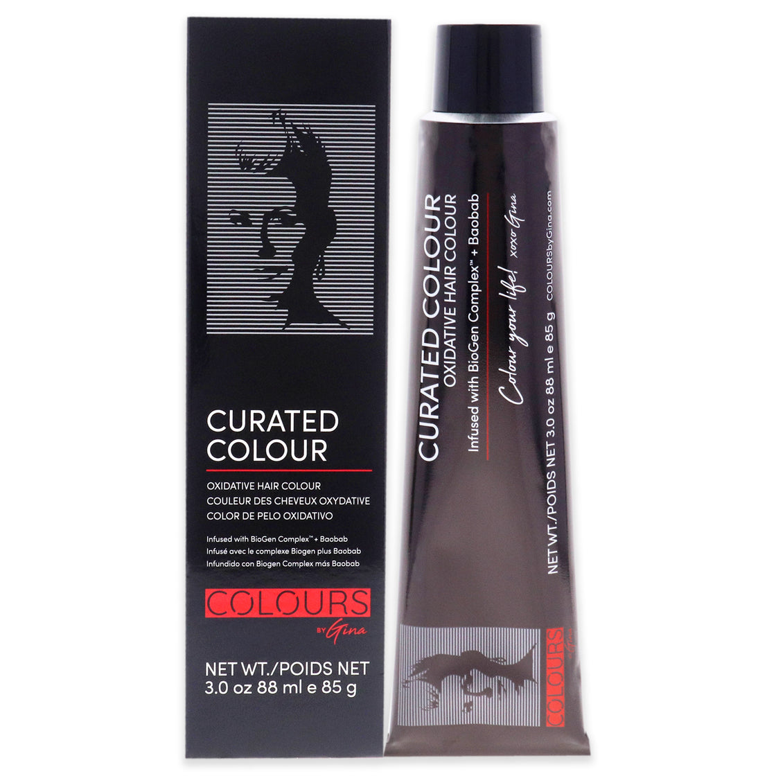 Curated Colour - 5.5-5M Light Mahogany Brown by Colours By Gina for Unisex - 3 oz Hair Color