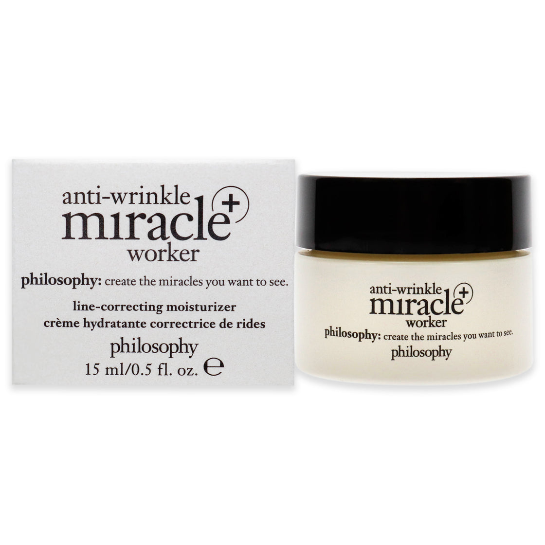 Anti-Wrinkle Miracle Worker Plus line-Correcting Moisturizer by Philosophy for Women - 0.5 oz Moisturizer