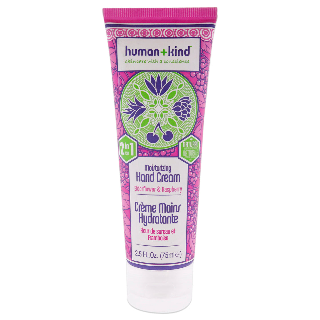 Hand Cream - Elderflower and Raspberry by Human+Kind for Unisex - 2.5 oz Cream