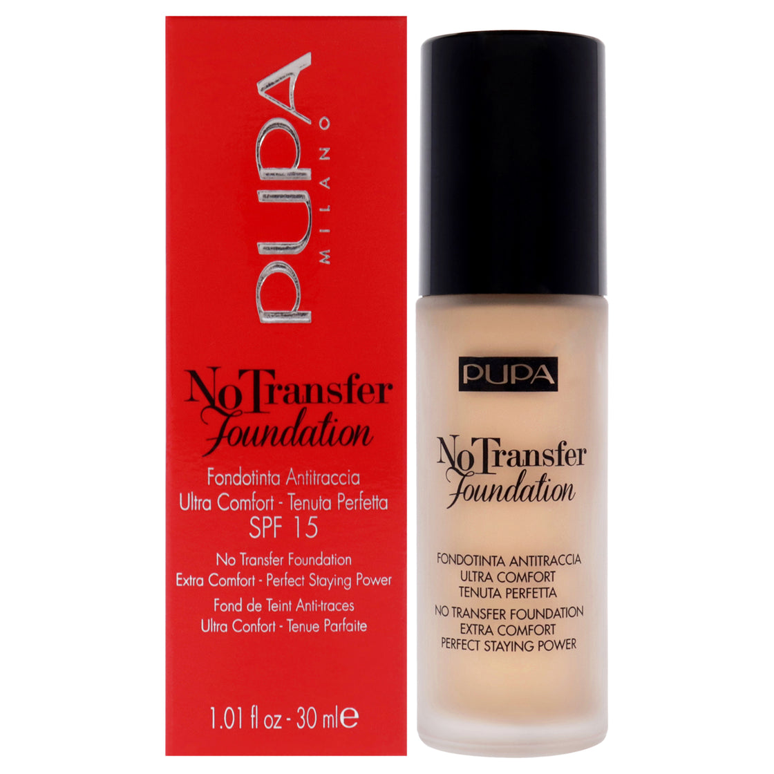 No Transfer Foundation SPF 15 - 200 Sand by Pupa Milano for Women - 1.01 oz Foundation