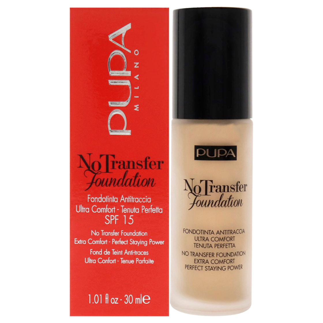 No Transfer Foundation SPF 15 - 300 Natural Skin by Pupa Milano for Women - 1.01 oz Foundation