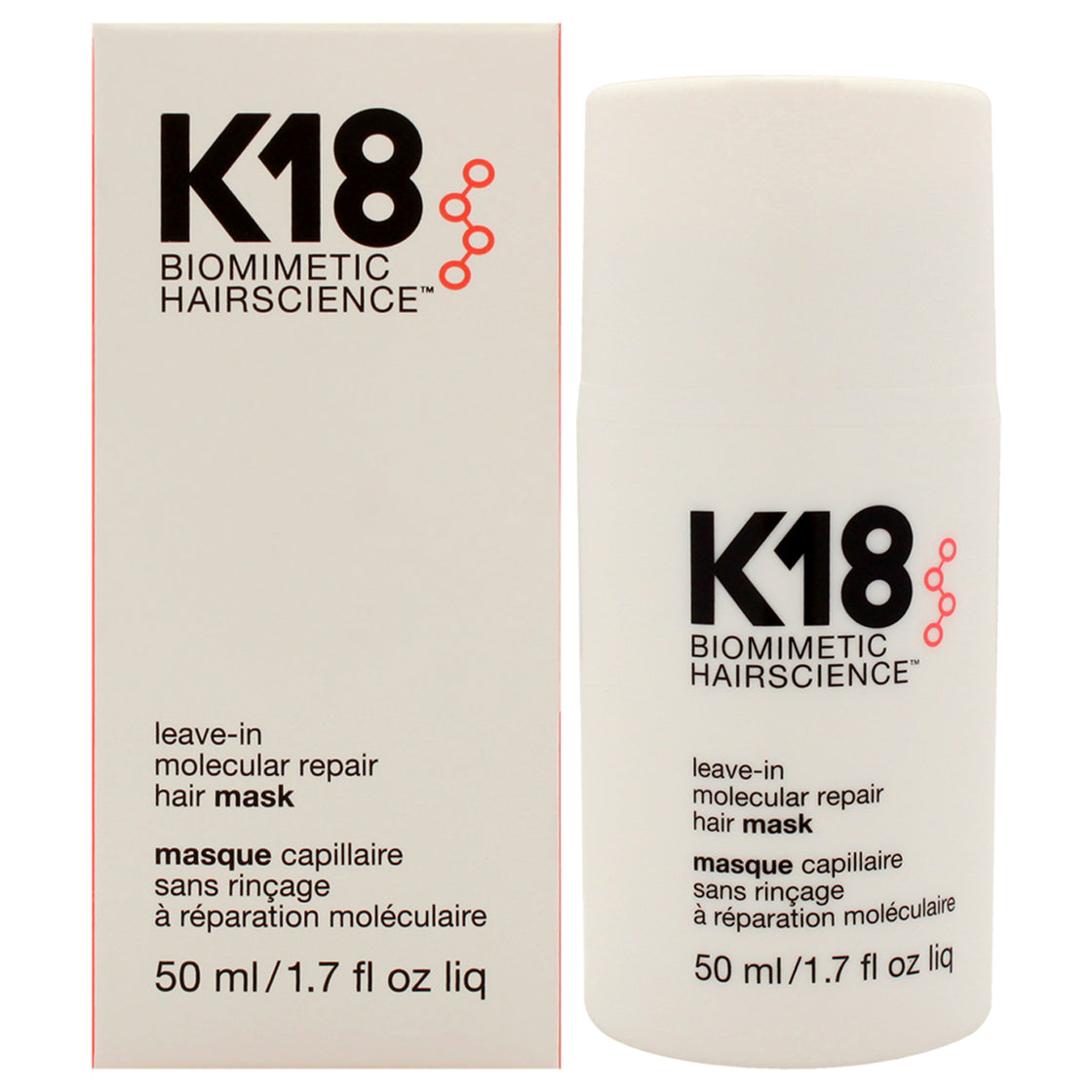 Leave-In Molecular Repair Hair Mask by K18 Hair for Unisex - 1.7 oz Masque