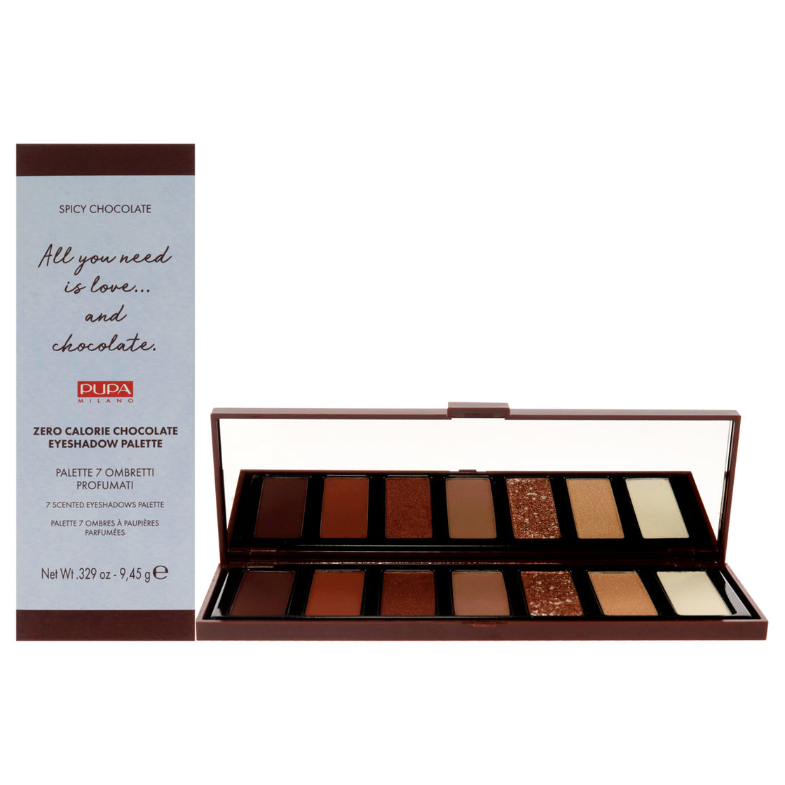 Zero Calorie Chocolate Eyeshadow Palette - 001 Spicy Chocolate by Pupa Milano for Women - 0.329 oz Eye Shadow