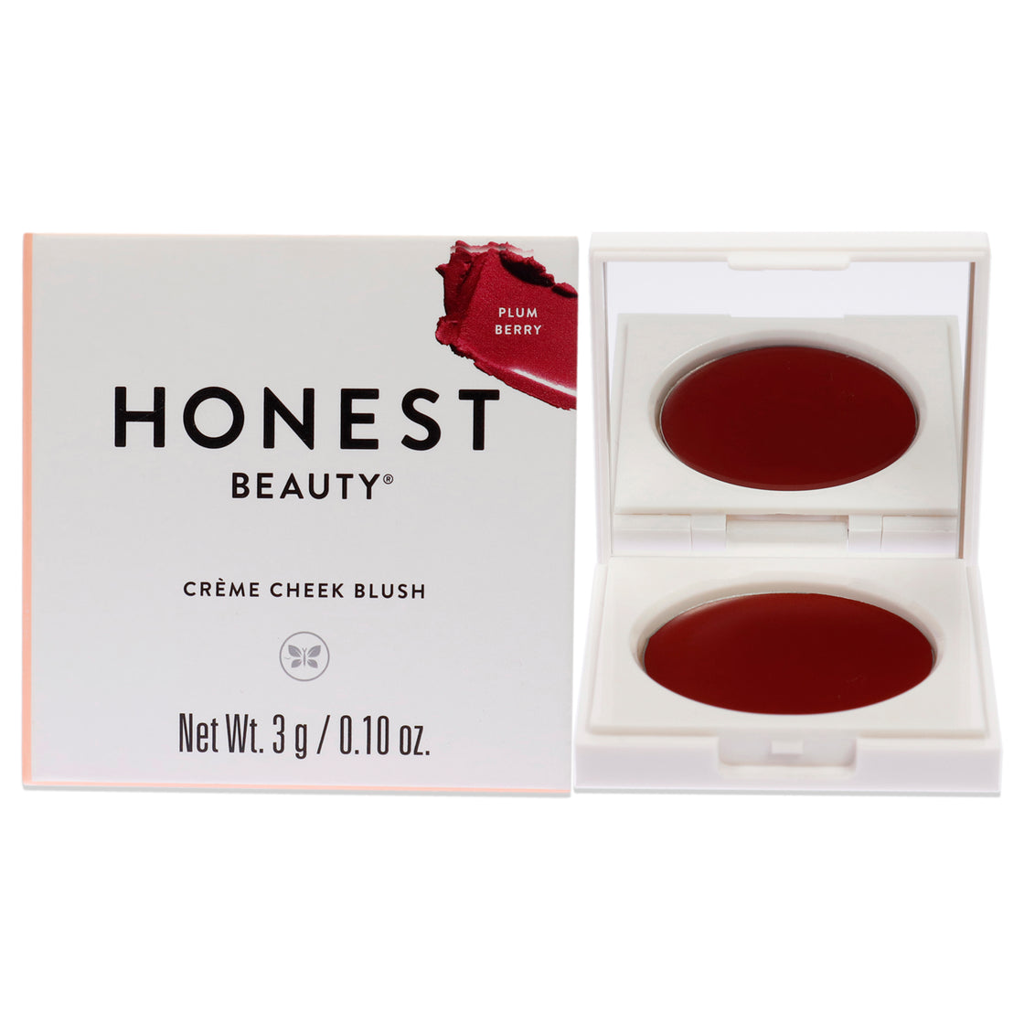 Creme Cheek Blush Plus Lip Color - Plum Berry by Honest for Women - 0.10 oz Makeup