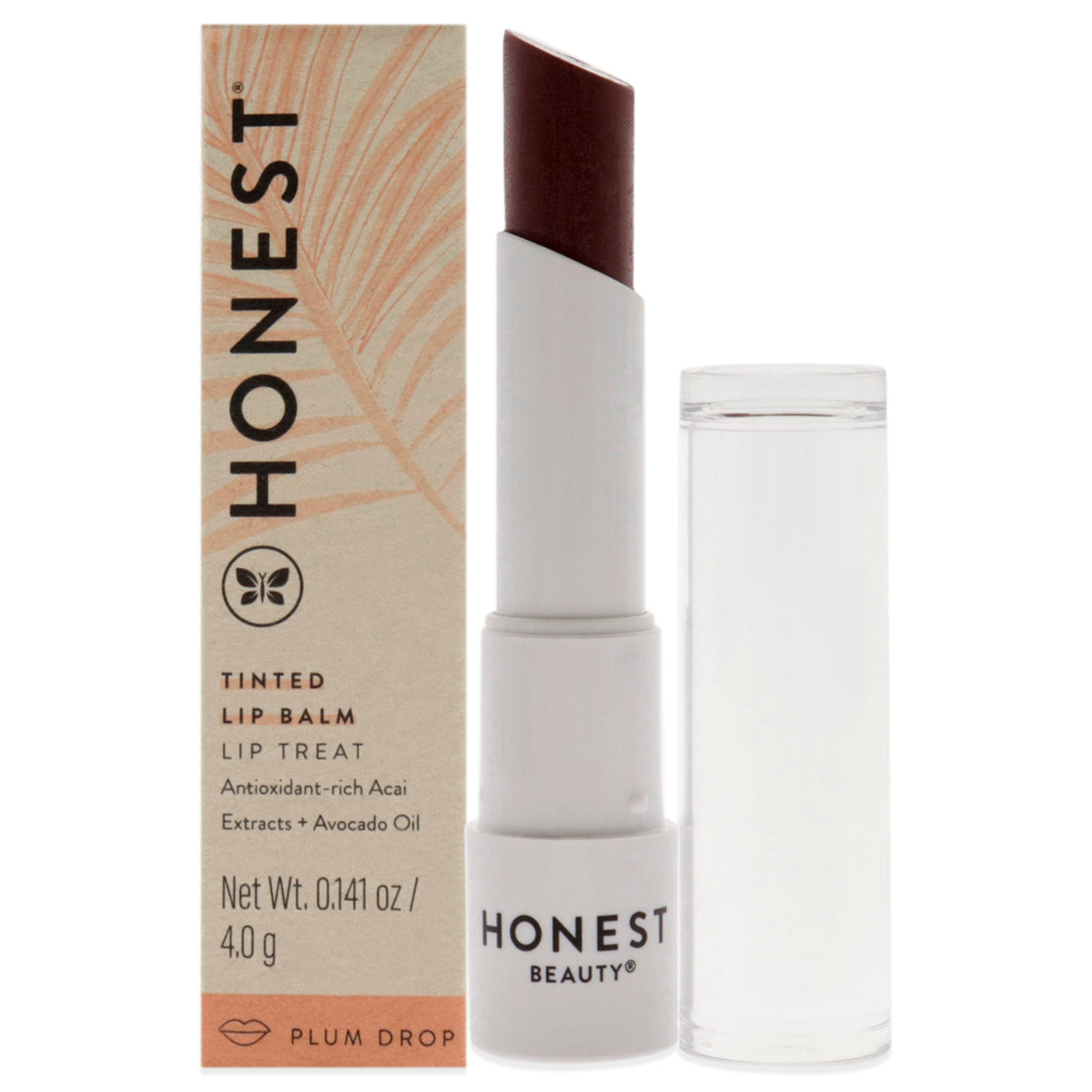 Tinted Lip Balm - Plum Drop by Honest for Women - 0.141 oz Lip Balm