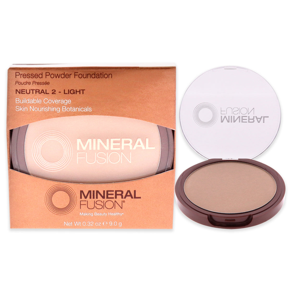 Pressed Powder Foundation - 02 Neutral by Mineral Fusion for Women - 0.32 oz Foundation