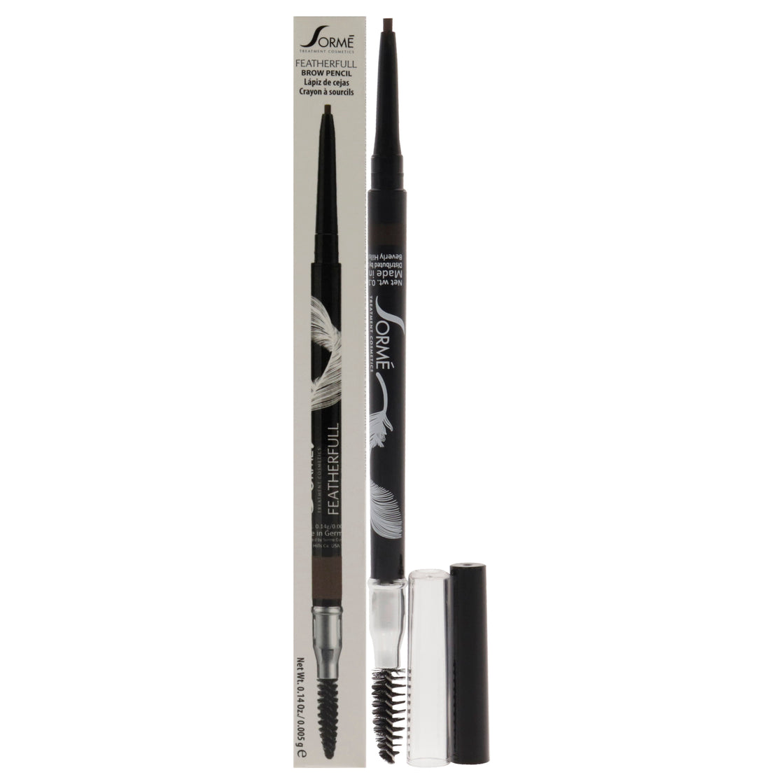 Featherfull Eyebrow Pencil - 53 Brown by Sorme Cosmetics for Women - 0.14 oz Eyebrow Pencil