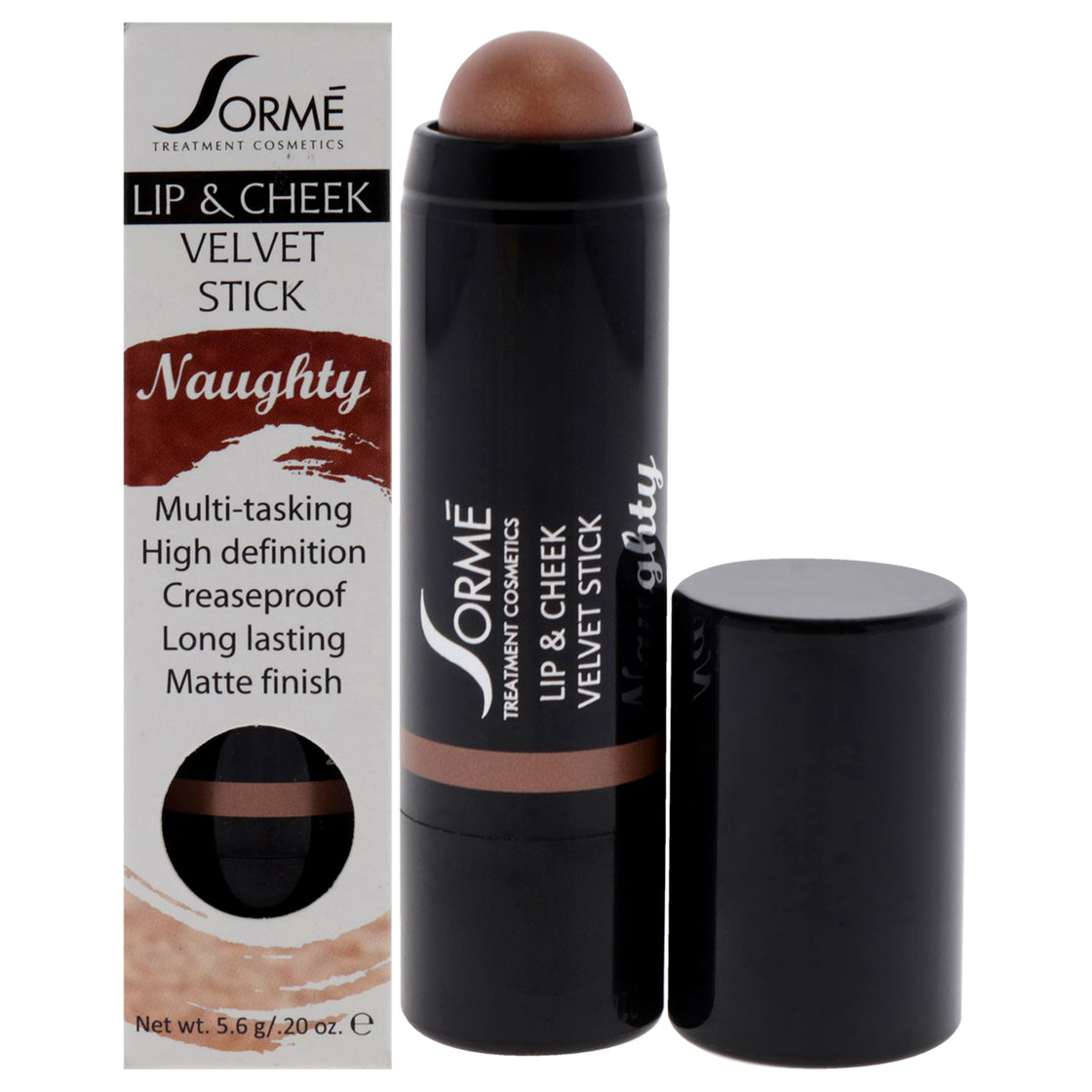 Lip and Cheek Velvet Sticks - Naughty by Sorme Cosmetics for Women - 0.20 oz Makeup Sticks