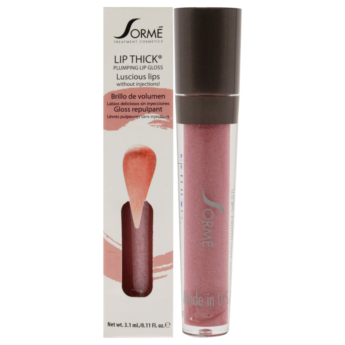 Lip Thick Plumping Lip Gloss - 94 Dreamy by Sorme Cosmetics for Women - 0.11 oz Lip Gloss