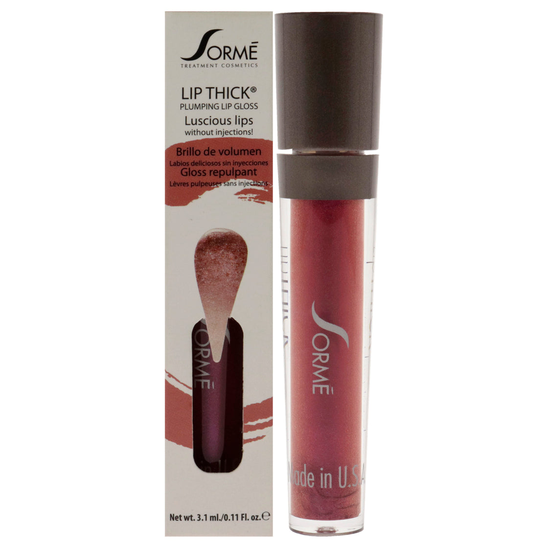 Lip Thick Plumping Lip Gloss - Scream by Sorme Cosmetics for Women - 0.11 oz Lip Gloss