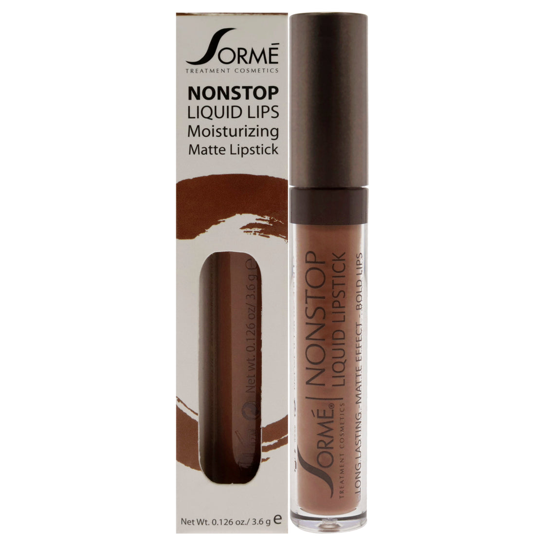 Nonstop Moisturizing Matte Liquid Lipstick - 271 Ribbon by Sorme Cosmetics for Women - 0.126 oz Lipstick