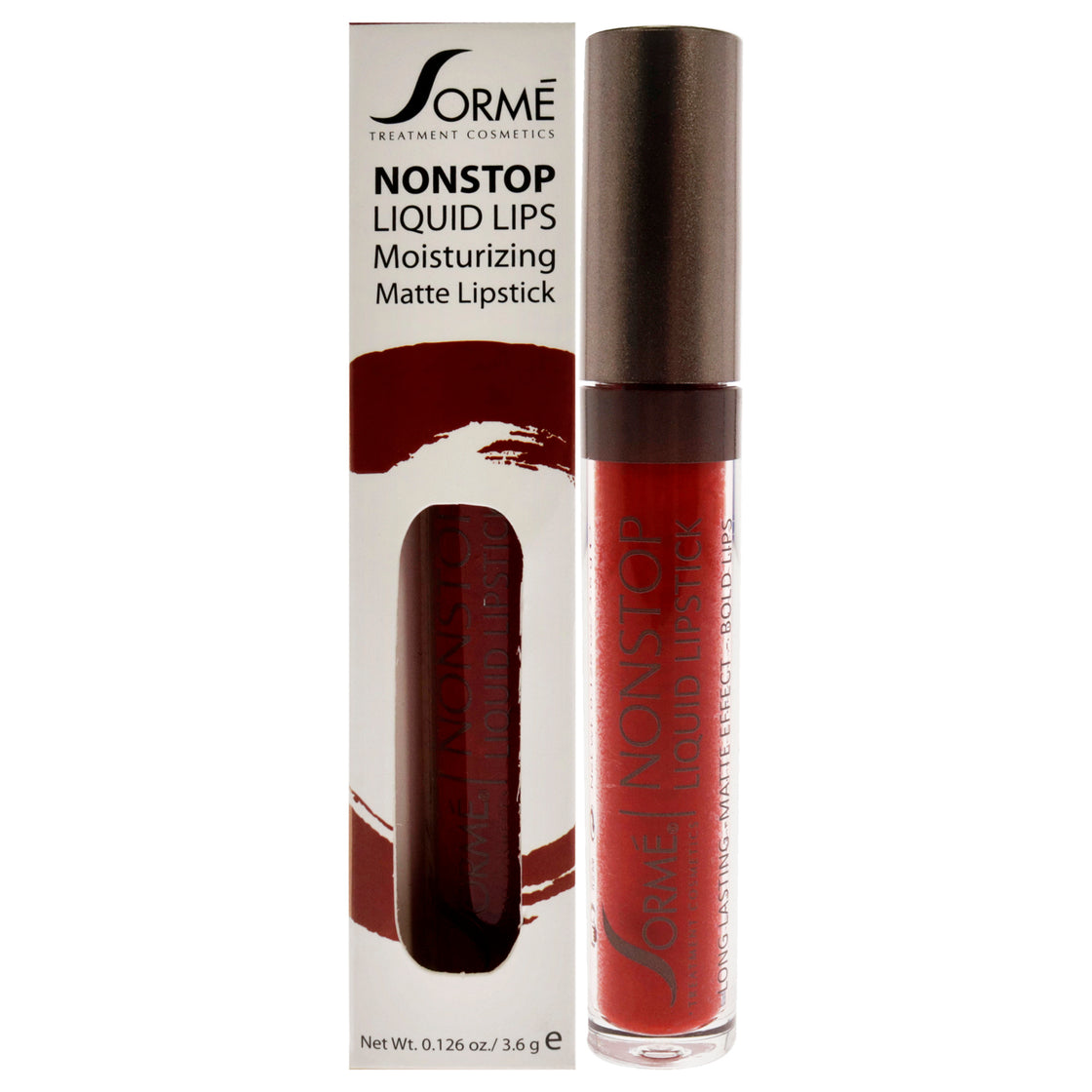 Nonstop Moisturizing Matte Liquid Lipstick - 270 Omg by Sorme Cosmetics for Women - 0.126 oz Lipstick