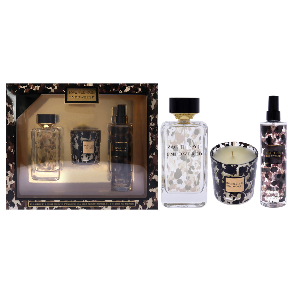 Empowered by Rachel Zoe for Women - 3 Pc Gift Set 3.4oz EDP Spray, 10oz Fragrance Mist, 6.3oz Candle