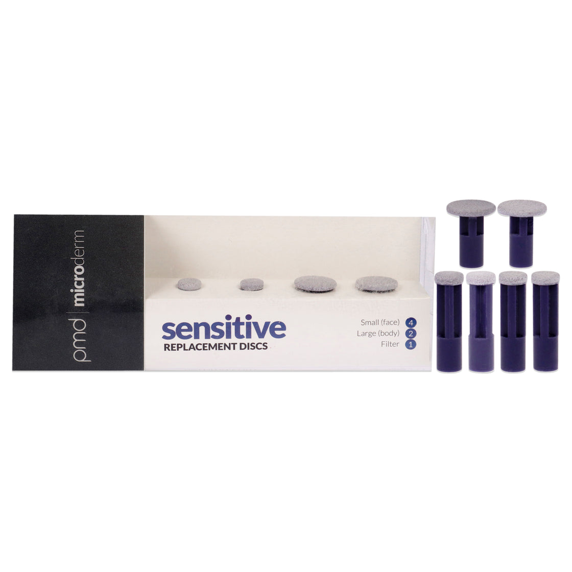 Sensitive Replacement Discs Set - Blue by PMD for Unisex - 6 Pc 4Pc Small Discs, 2Pc Large Discs