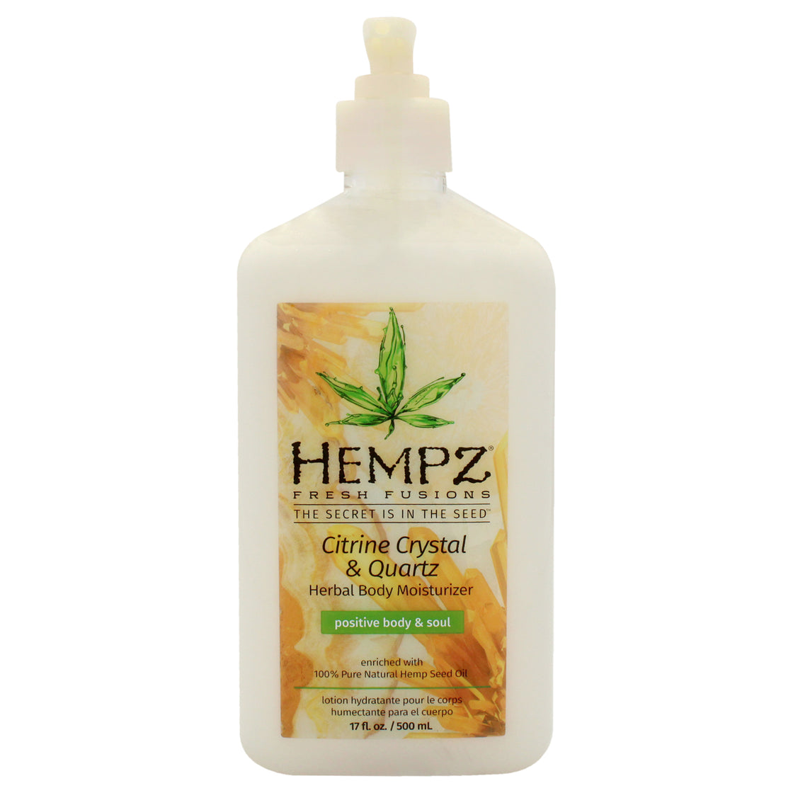 Fresh Fusions Citrine Crystal and Quartz Herbal Body Moisturizer by Hempz for Unisex - 17 oz Moisturizer