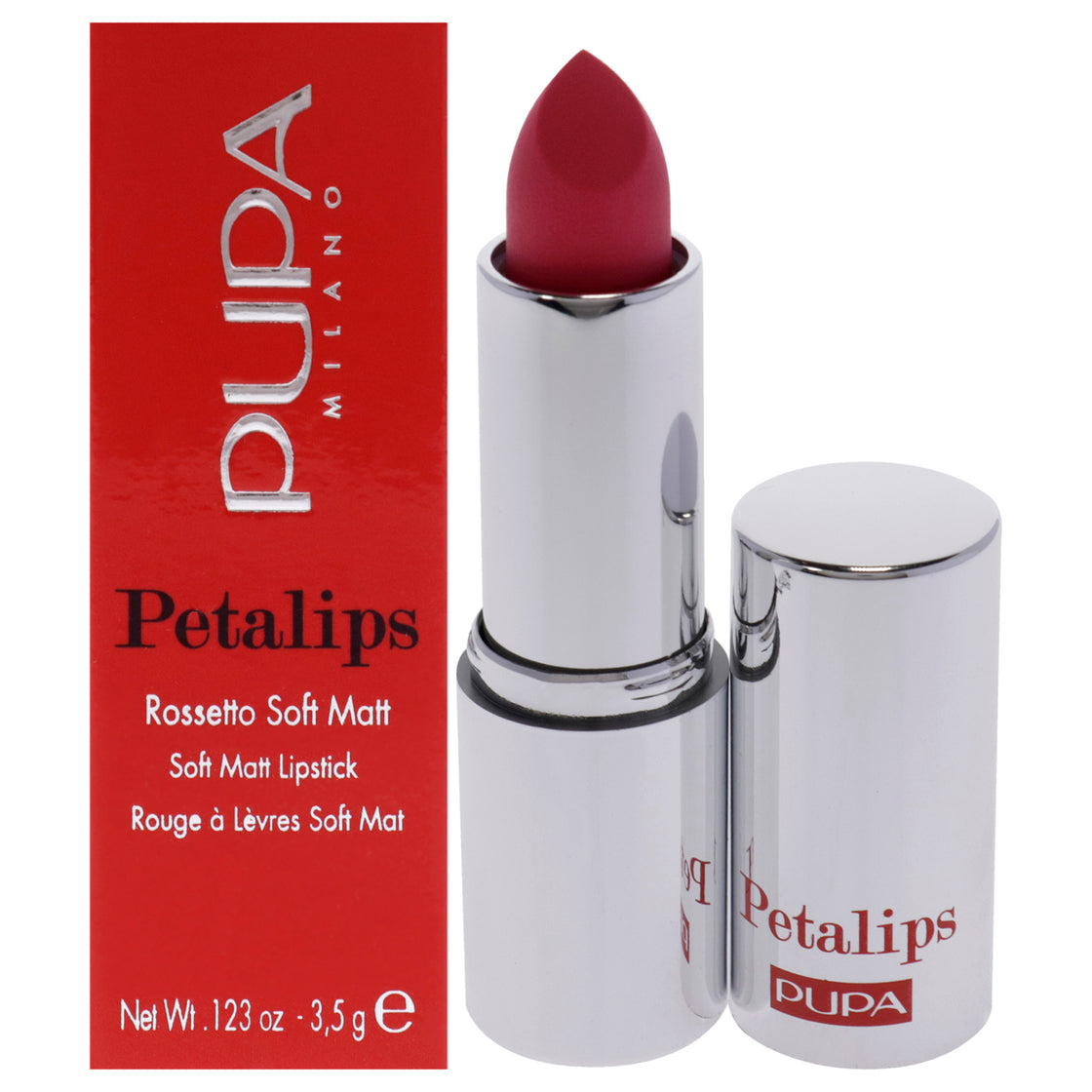 Petalips Soft Matt Lipstick - 005 Elegant Camellia by Pupa Milano for Women - 0.123 oz Lipstick