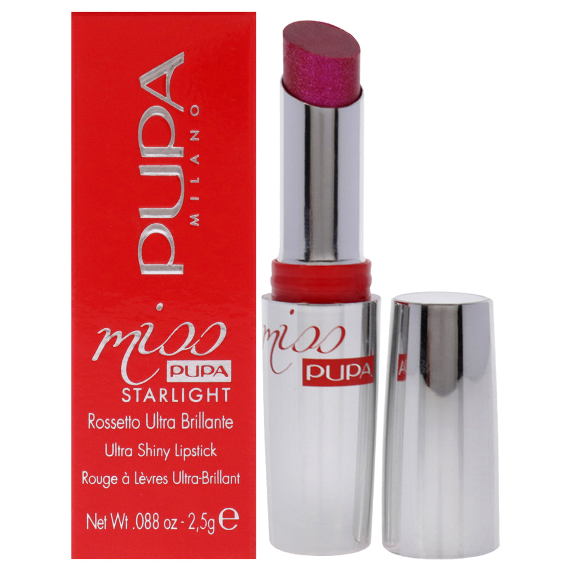 Miss Pupa Starlight Ultra-Shiny Lipstick - 706 Pretty Elizabeth by Pupa Milano for Women - 0.88 oz Lipstick