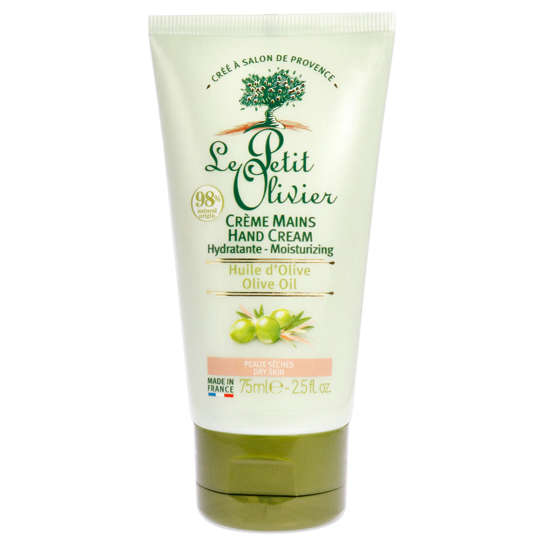 Moisturizing Hand Cream - Olive Oil by Le Petit Olivier for Women - 2.5 oz Cream