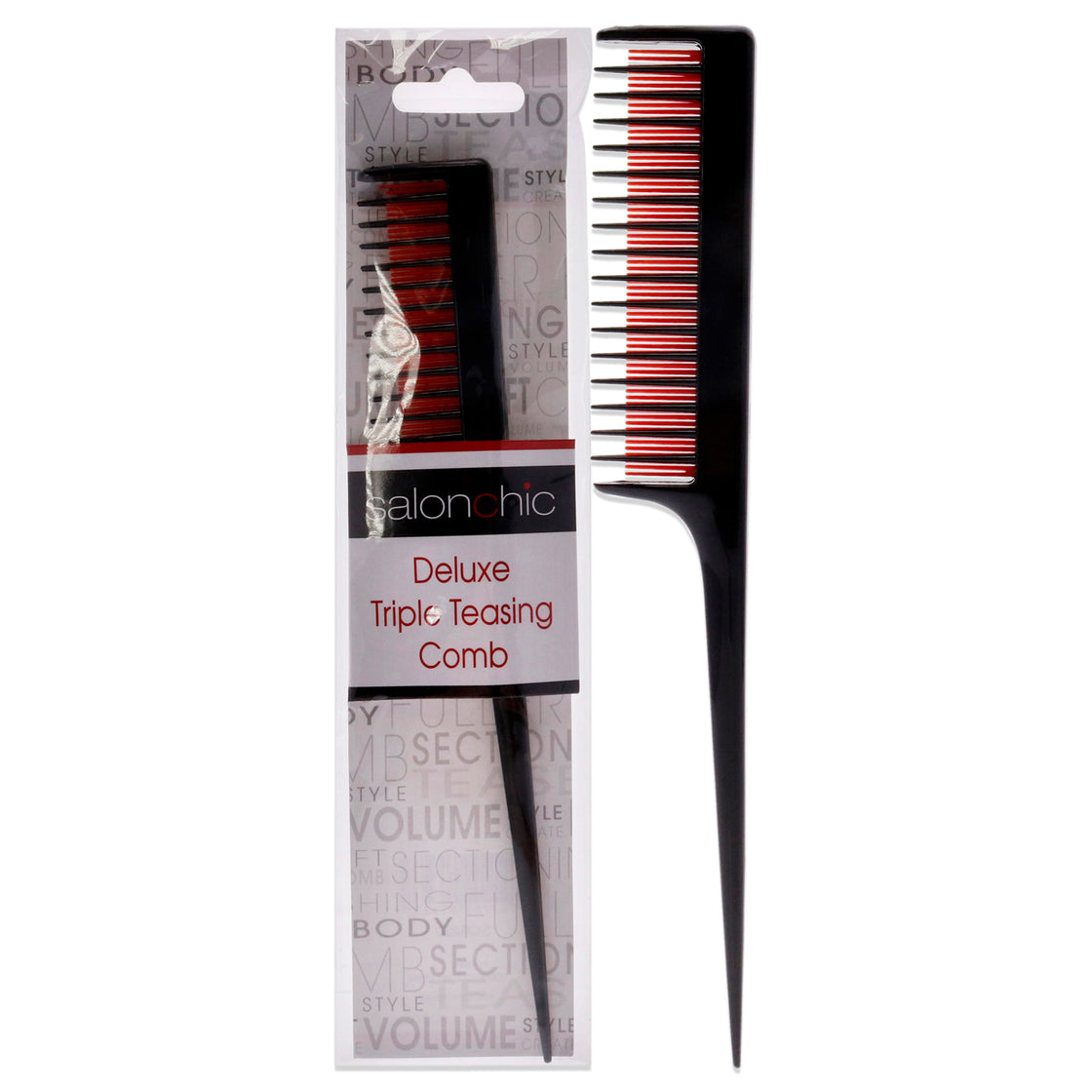 Deluxe Triple Teasing Comb by SalonChic for Unisex - 1 Pc Comb