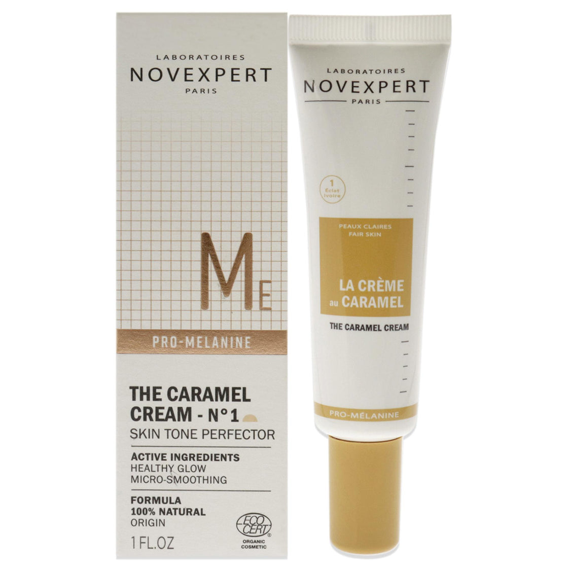 The Caramel Cream - 1 Light Tint-Ivory Sparkle by Novexpert for Women - 1 oz Makeup