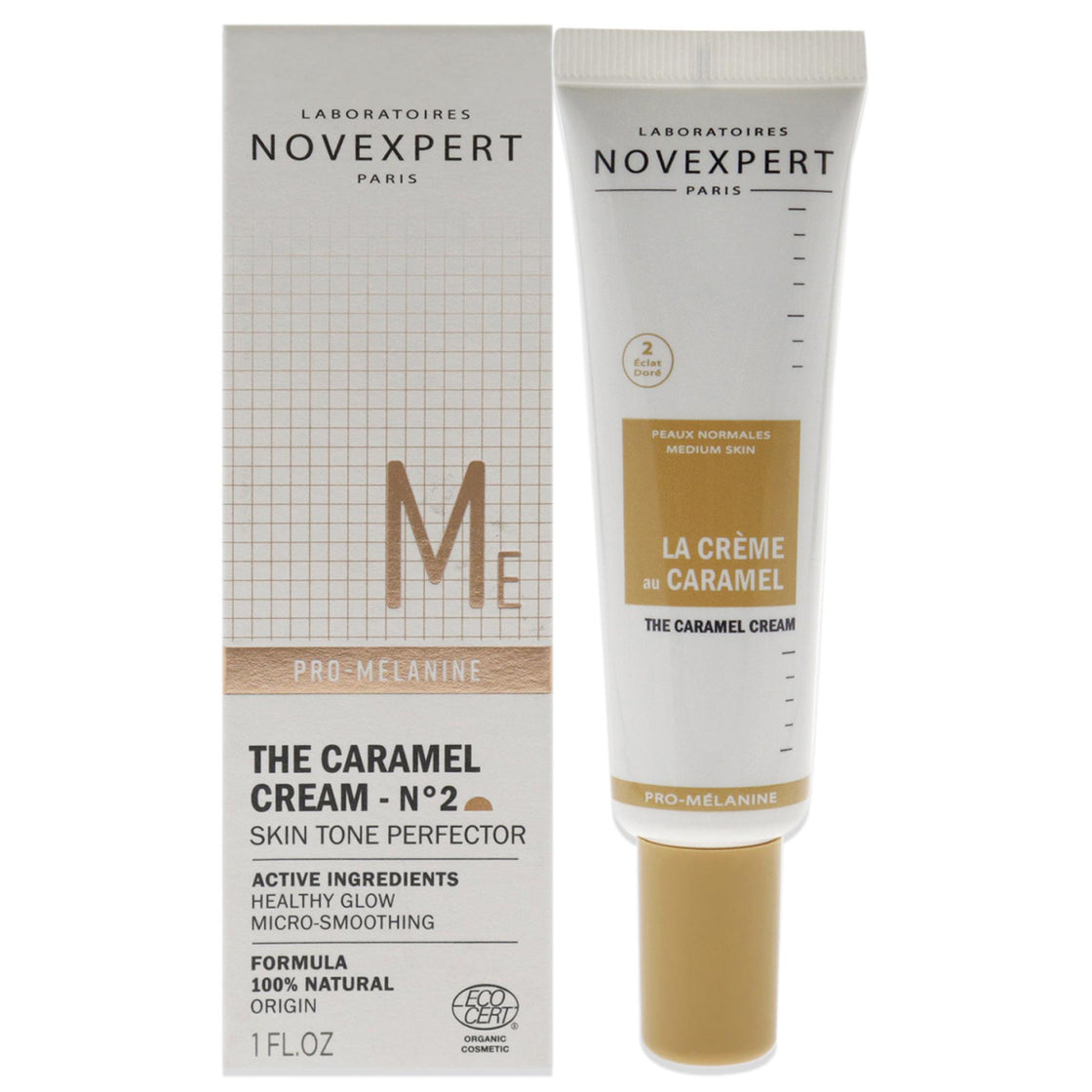 The Caramel Cream - 2 Medium Shade- Golden Radiance by Novexpert for Women - 1 oz Makeup