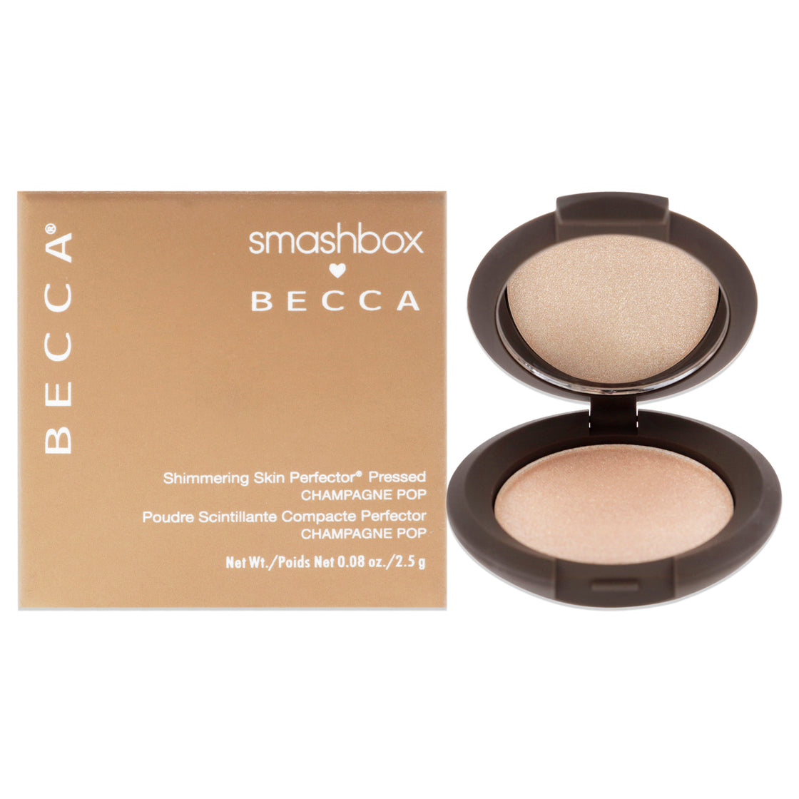 Becca Shimmering Skin Perfector Pressed Highlighter - Champagne Pop by SmashBox for Women - 0.08 oz Highlighter