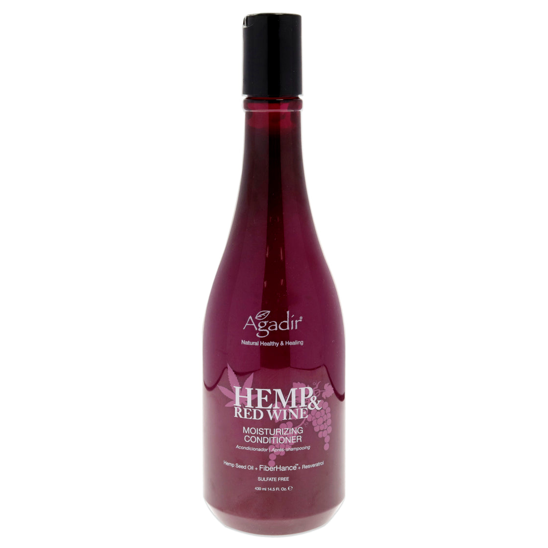 Hemp and Red Wine Moisturizing Conditioner by Agadir for Unisex - 14.5 oz Conditioner