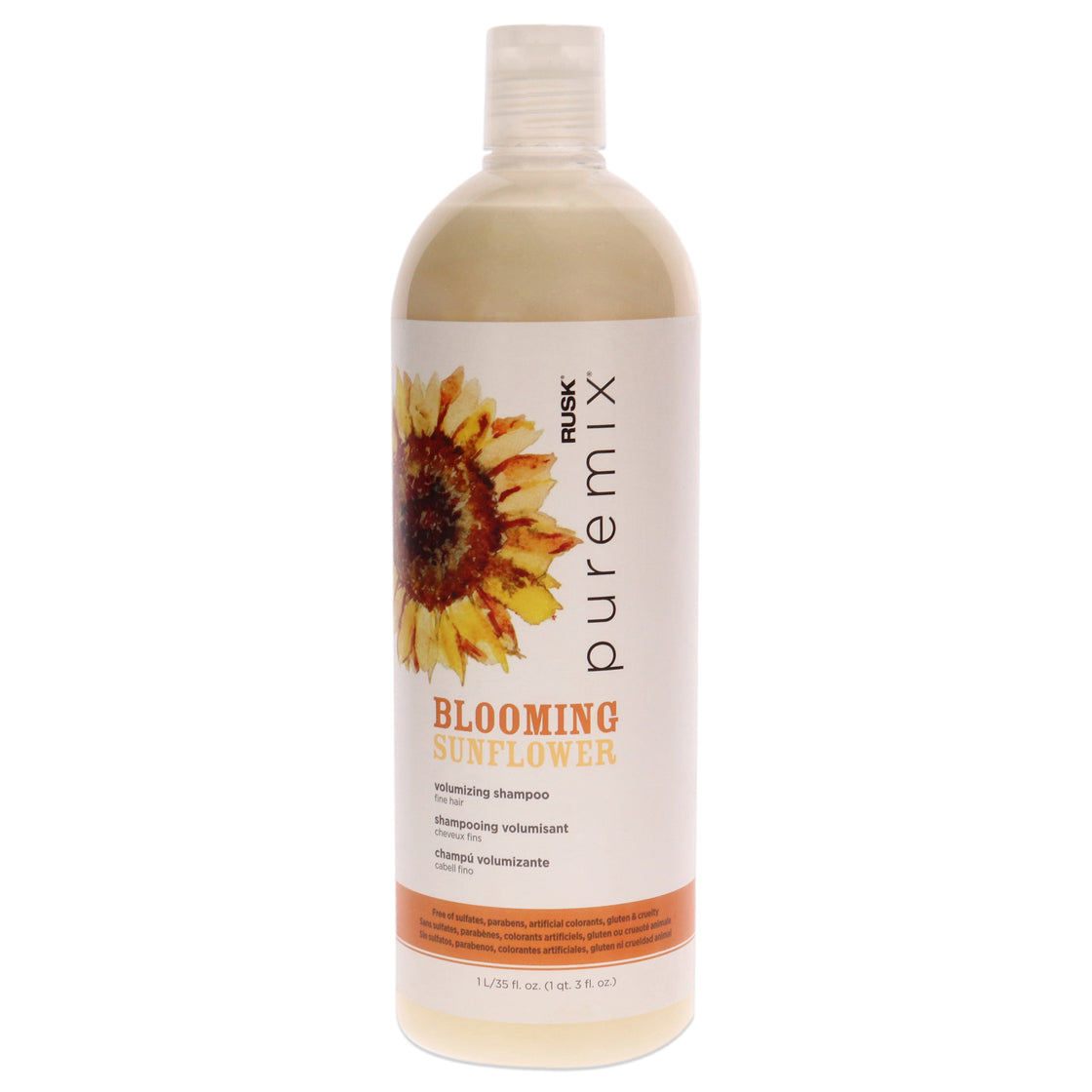 Puremix Blooming Sunflower Volumizing Shampoo - Fine Hair by Rusk for Unisex - 35 oz Shampoo