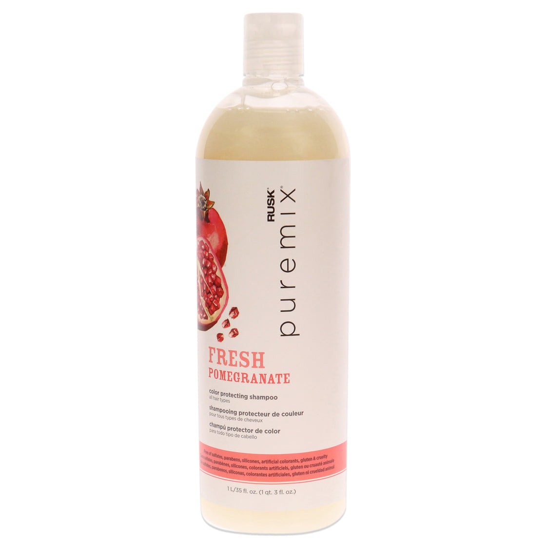 Puremix Fresh Pomegranate Color Protecting Shampoo by Rusk for Unisex - 35 oz Shampoo