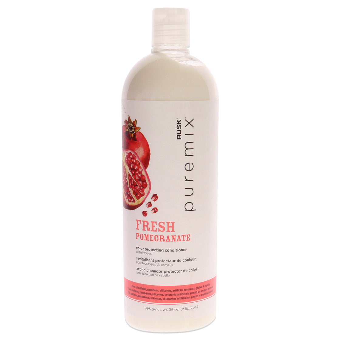 Puremix Fresh Pomegranate Color Protecting Conditioner by Rusk for Unisex - 35 oz Conditioner