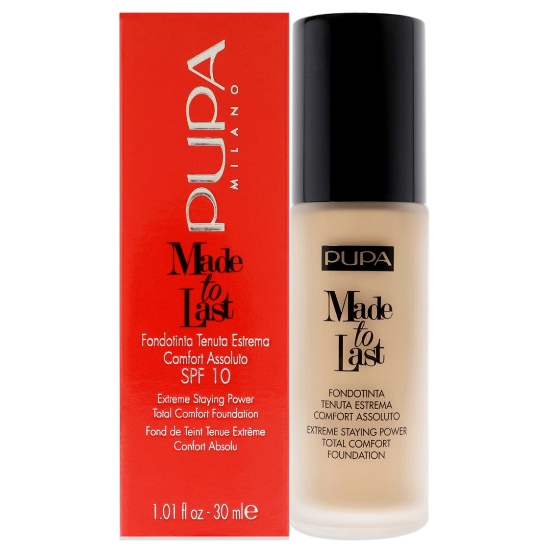 Made to Last Extreme Staying Power Foundation SPF 10 - 040 Medium Beige by Pupa Milano for Women - 1.01 oz Foundation