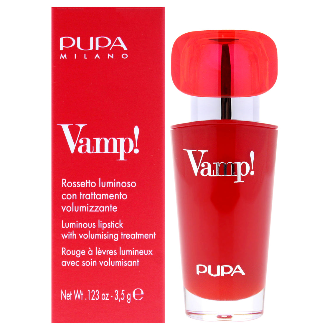 Vamp! Extreme Colour Lipstick with Plumping Treatment - 104 Ancient Rose by Pupa Milano for Women - 0.123 oz Lipstick