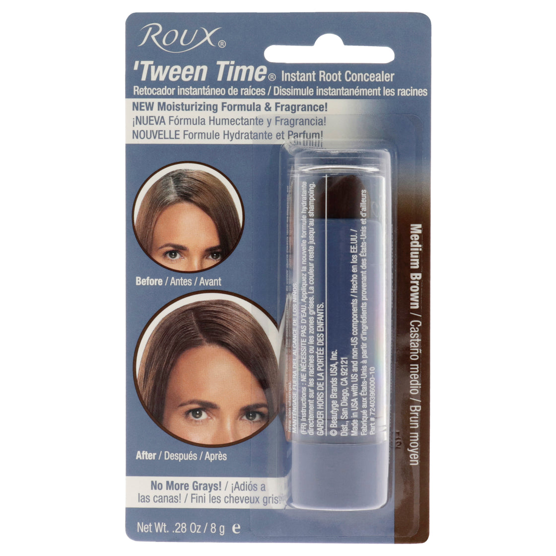 Tween Time Instant Root Concealer Stick - Medium Brown by Roux for Unisex - 0.28 oz Concealer