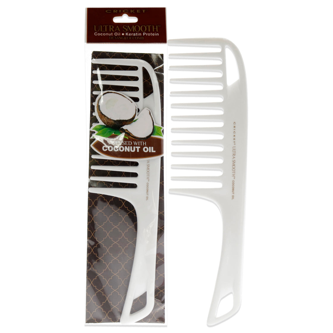 Ultra Smooth Coconut Detangler Comb by Cricket for Unisex - 1 Pc Comb