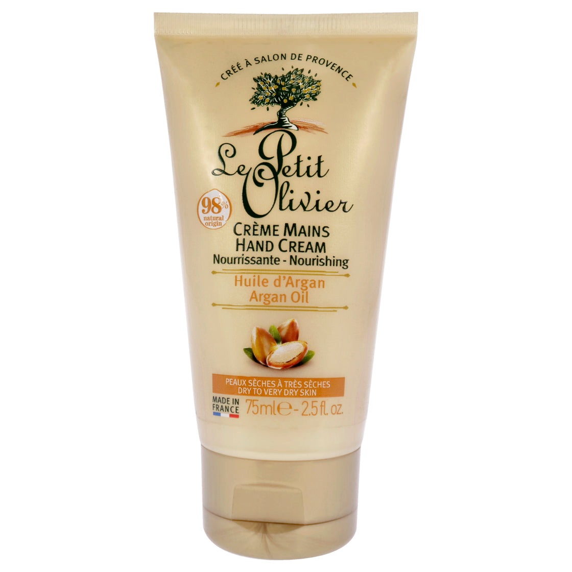 Nourishing Hand Cream - Argan Oil by Le Petit Olivier for Women - 2.5 oz Cream