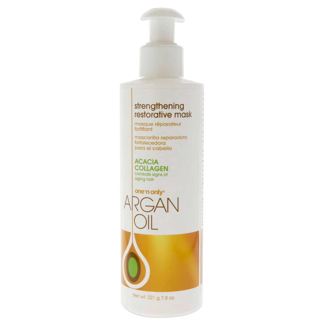 Argan Oil Strengthening Restorative Mask by One n Only for Unisex - 7.8 oz Masque