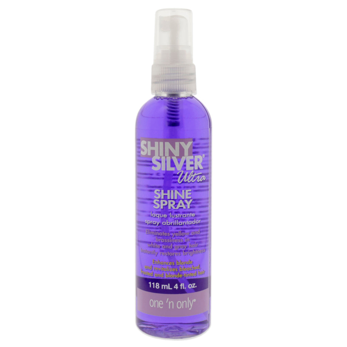 Shiny Silver Ultra Shine Spray by One n Only for Unisex - 4 oz Hair Spray